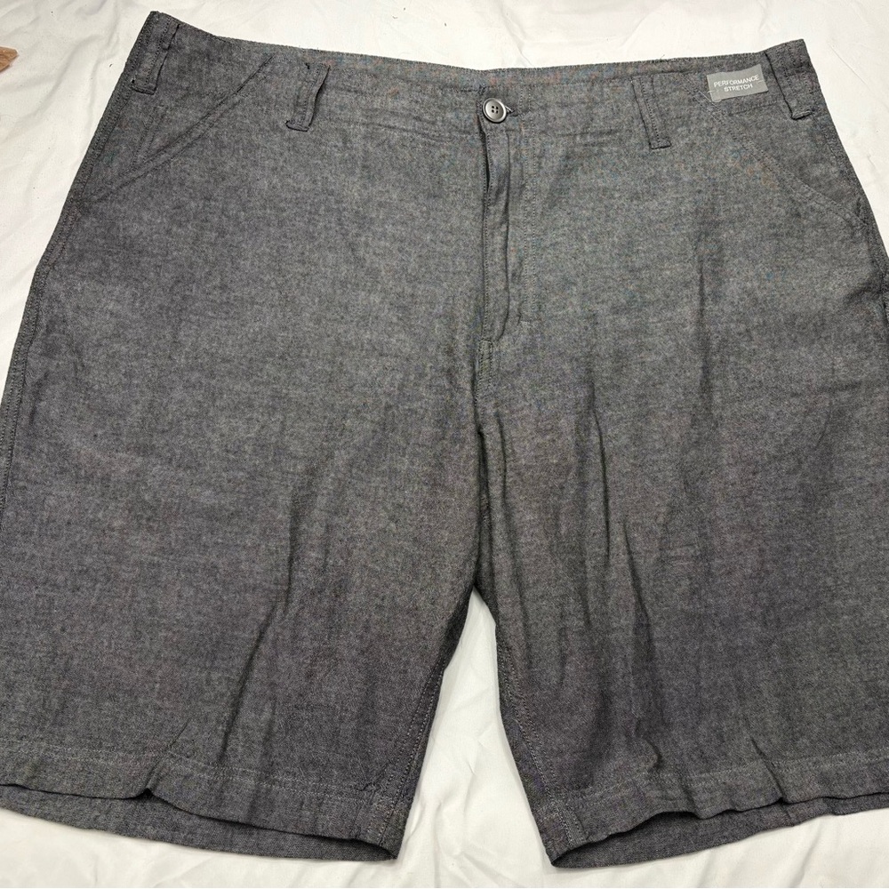 Paulo Solari Men's Charcoal Flat Front Golf Shorts Size 42 Waist Cotton Blend